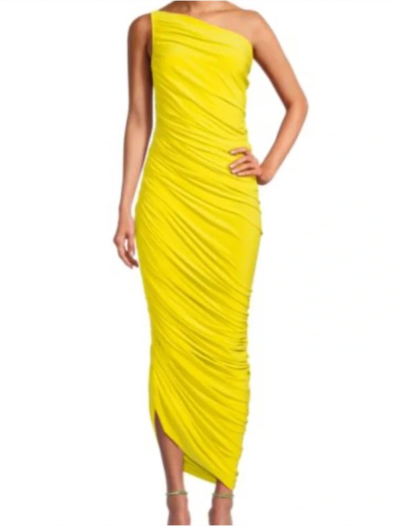 Norma Kamali Yellow Diana Gown